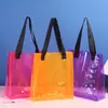 Bolso de Mano Transparente Láser de PVC Personalizable con Logo Impreso Bolso de Regalo Souvenir Colorido Láser de Gama Alta