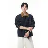 Nueva chaqueta vaquera para hombre 2026 con un aspecto de alta gama, cuello de contraste, talla grande, chaqueta de moda para primavera y otoño para hombre