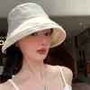 Sombrero de Pescador Blanco Crudo Grande de Ala para Mujer, Adecuado para Protección Solar y UV al Aire Libre en Primavera y Verano