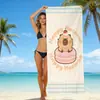 Toalla de Playa Capibara Linda para Niños Toalla de Baño de Microfibra Transfronteriza Dibujos Animados para Niños Toalla Absorbente de Secado Rápido