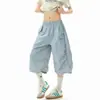 Pantalones Cortos de Verano para Hombre Dopamine Secado Rápido Bordados Dobladillo Curvo Frescos Pierna Ancha Pantalones de Playa Deportivos Por Encima de la Rodilla Casuales
