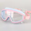 Gafas de natación para niños de marco grande transfronterizas, protección ocular para buceo, HD, impermeables, antivaho, para hombres, mujeres y bebés, visión amplia