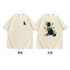 Algodão Penteado PuroGato Estrela Tops Combinando Especiais para Casal Estilo Verão 2026 Camiseta de Manga Curta para Mulheres