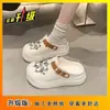 Zapatos de Playa Lindos y Cómodos, Sandalias de Dedo y Pantuflas con Suelas Gruesas y Zuecos con Altura para Mujer, Nuevo Verano 2025