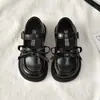 Zapatos de Cuero para Niñas 2026 Modelo Nuevo Estudiante Zapatos Negros Individuales Estilo Británico Infantil Moño Suela Blanda Rendimiento Zapatos de Princesa