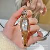 Reloj pequeño de lujo ligero nuevo 2024 para mujer, exquisito reloj de cadena con correa de acero de alta calidad, reloj de cuarzo con diamantes, lote de entrega