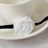 Moda Elegante Collar de Cuello de Flor de Rosa para Mujer Diseño de Nicho Sentido Cadena de Cuello con Correa de Nudo Libre