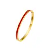 Pulsera de Acero Inoxidable de Alta Calidad con Goteo de Aceite de Colores, Joyería Chapada en Oro de 18 Quilates, Esmalte de Colores de 4 mm, Accesorio de Moda para Mujer