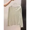 Blusa Ligera de Manga Larga con Cuello en V y Volantes Color Menta, Protector Solar para Mujer, Camisa Suelta Semi Transparente de Verano para Aire Acondicionado