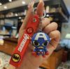 Nuevo Llavero Marvel Dibujo Animado Equipo Creativo Estéreo Muñeco Llavero Colgante Mochila Escolar Carro Accesorios de Muñeco