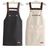Delantal Impermeable y a Prueba de Aceite al por Mayor para Cafetería Cocina Hogar Jardinería Ropa de Trabajo Delantal de Cocina