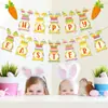 Nuevo Fondo de Banner para Decoración de Fiesta de Pascua, Montaje de Decoración Festiva, Banderines y Guirnaldas de Conejito de Pascua