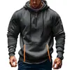 Código Europeo S-5XL Transfronterizo Nuevo Sudadera con Capucha y Cremallera para Hombre Bolsillos Múltiples Deportiva Casual