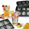 Molde de Cubitos de Hielo de Silicona al por Mayor Grado Alimenticio Fácil de Desmoldar Congelación Rápida 4 Compartimentos 8 Compartimentos 15 Compartimentos Molde de Cubitos de Hielo para el Hogar Máquina de Hielo