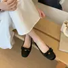 Zapatos Mary Jane con Lazo Estilo Francés con Aumento Oculto de Altura, Zapatos sin Cordones Redondos para Mujer, Zapatos de Noche de Boca Baja