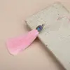 8cm borla de cloisonné borla tapa de aleación borla seda de poliéster marcador colgante accesorios de joyería precio grande excelente