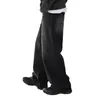 Otoño 2024 Estilo Americano Retro Jeans Lavados para Hombre Diseño de Nicho Sentido de la Calle Frito Holgados Rectos Casuales Pantalones de Pierna Ancha