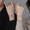 Pulsera de pareja un par de pulseras de pareja para hombre y mujer chapadas en plata 925 juramento de amor amor a larga distancia accesorios versátiles para niños y niñas