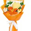 Niña de Cumpleaños Comercio Exterior Transfronterizo Ramo Tejido a Mano Terminado Flor de Lana Girasol Flor Artificial Falsa para Examen de Admisión Universitaria