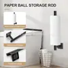 Juego de Toallero de Acero Inoxidable Transfronterizo Portarrollos de Papel Higiénico Cuadrado Negro Barra para Toallas Gancho para Ropa Juego de 7 Piezas
