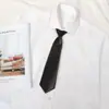 Corbata Negra Camisa Lazy con Cremallera para Hombre Decoración JK Japonés Estilo Universitario Largo y Corto Estudiantes Ligan Mujeres