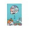 Cuaderno de Talla de Papel Cultural y Creativo Guochao, Libro de Sellos Huecos Personalizado de Atracciones de la Ciudad, Diario Creativo de Registro de Viajes
