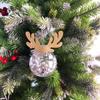 Chen Lin transfronteiriça nova decoração de feriado de Natal bola de Natal PET cena de alce colorido pingente de hotel