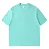 Camiseta Branca 200g Algodão Puro Gola Redonda Manga Curta Meia Manga para Homens e Mulheres, Tamanho Grande Caimento Solto Emagrecedor, Estilo Europeu e Americano