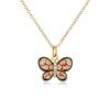 Collar con colgante de corazón y mariposa chapado en oro de 18 quilates Aogu Niche para mujer, estilo lindo Ins, cadena para clavícula, nuevo producto transfronterizo