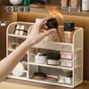 Armário Espelhado Caixa de Armazenamento Prateleira para Máscaras Banheiro Cosméticos Porta-Batom Arte em Ferro Organizador Compartimentado