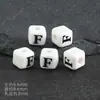 Cuentas Cerámicas Cuadradas de 8 mm con Letras y Agujeros Verticales, Materiales para Manualidades Infantiles, Cuentas Sueltas, Forma de Corazón, 26 Letras, Accesorios para DIY, Pulsera