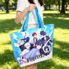 Bolsas de mano tejidas listas para usar, bolsas de mano personalizadas de dibujos animados para tiendas de ropa de alta gama, bolsas de embalaje tejidas para ropa de mujer