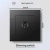 Hong Kong y Macao Enchufe USB Británico 13A con Enchufe de Carga Rápida Tipo-C Interruptor de Luz Estándar Británico Panel de Plástico Negro