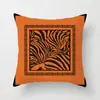 Capa de Almofada para Sofá Cama com Padrão Laranja Escandinavo Capa de Almofada de Cintura Cabeça Moderna Simples Casual