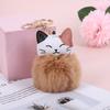 Directo de fábrica nuevo llavero de bola de pelo de conejo Rex de imitación de gato de la suerte, lindo gato, adornos de bola de pelo para bolso, pequeños regalos