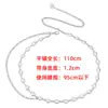 Cinturón de Cadena Metálica con Perlas Estilo Europeo y Americano para Mujer, Cadena de Cintura de Moda para Vestidos, Cadena Corporal Decorativa para Mujer