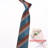 Novo vintage pequeno quadrado oblíquo listrado gravata masculina fios de poliéster tingido cortar-cabeça mão gravata ponto atacado