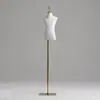 Mannequins Infantis Dourados de Meio Corpo para Exibição de Roupas Infantis, Manequim de Corpo Inteiro para Crianças, Fotografia de Vestidos de Dança