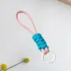 Cordón Trenzado Creativo Corto para Teléfono Móvil con Bloques de Color y Nudo, Correa Anti-Pérdida Desmontable para Funda de Teléfono Móvil, Llavero 13cm