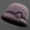 Chapéu de inverno para mulheres de meia-idade e idosas, quente e resistente ao frio, com forro de fleece e espessado, chapéu de algodão