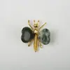 Adorno de Corazón de Cristal Natural Alas Mariposa Parche de Corazón de Jade Artesanías de Aleación Producto Nuevo Cristal Amarillo