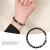 Pulseira de Obsidiana Koi para Mulheres, Pulseira de Cristal com Contas de Obsidiana Prateada Natural para Homens, Presente de Luxo