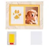 Suporte de Exibição Porta-Retrato de Patinha de Pet DIY 7 polegadas 10 polegadas Lembrança de Argila de Patinha de Cachorro e Gato Porta-Retrato Moldurado Venda por Atacado
