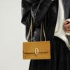 Bolso de Mujer Estilo Coreano Moderno Estilo Extranjero Retro Cierre Frosted 2025 Nuevo Elegante a la Moda Cadena Hombro Cruzado Bolso Cuadrado Pequeño