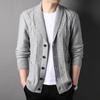 Cardigan masculino plus size 2023 primavera e outono, casaco masculino com lapela solta