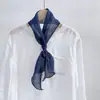 Pañuelo Pequeño Original de Lino Puro Estilo Hong Kong, Versátil Artístico para Proteger el Cuello de Mujer en Verano, Pañuelo Pequeño de Seda