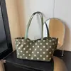 Bolsa de mano tipo tote de lunares de gran capacidad estilo coreano para mujer, colección principios de otoño 2026, de alta gama, elegante y casual, para llevar al hombro