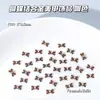 Pajarita Maillard Estilo Japonés Corazón Aleación Accesorios para Uñas Chocolate Pajarita Decoraciones para Uñas Color Café Venta al por Mayor