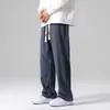Calça masculina, nova coleção primavera/outono/inverno 2026, calça reta solta da moda estilo americano, calça casual confortável e versátil para homens