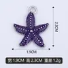 Pulseira com Pingente Único de Estrela do Mar com Gotejamento de Óleo, Acessórios para Colar, Materiais Podem Ser Misturados e Vendidos em Atacado, Vendas Diretas de Fabricantes Internacionais